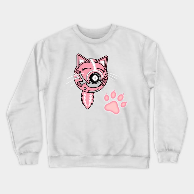 Neko Kawaii Ghost Crewneck Sweatshirt by DoubleAron23